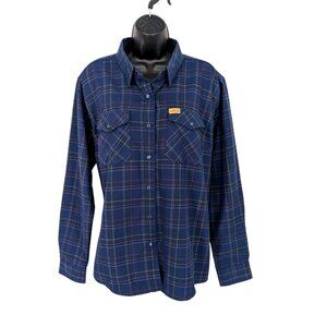 Dixxon Flannel Plaid Pearl Snap On Shirt Utility Streetwear Grunge Skate Size XL